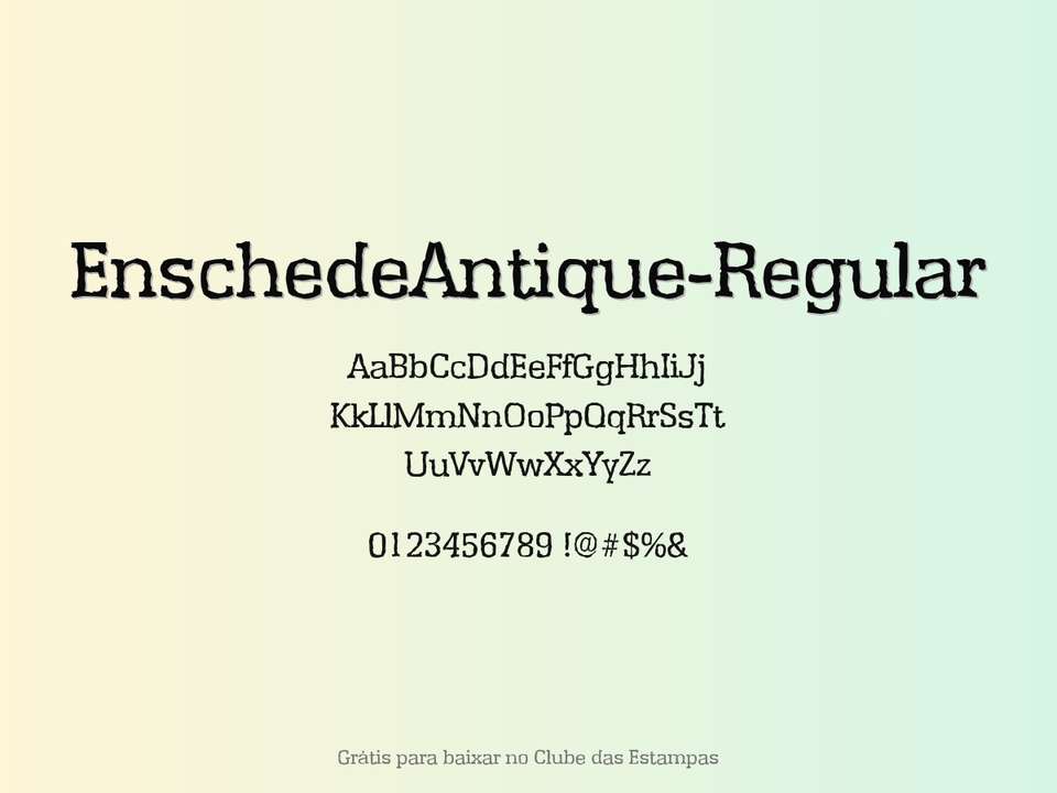 Fonte Enschedeantique Regular Grátis Para Baixar