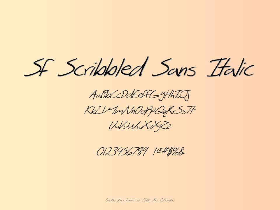 Fonte Sf Scribbled Sans Italic Grátis Para Baixar