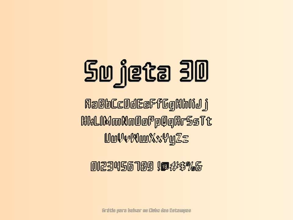 Fonte Sujeta 3d Grátis Para Baixar