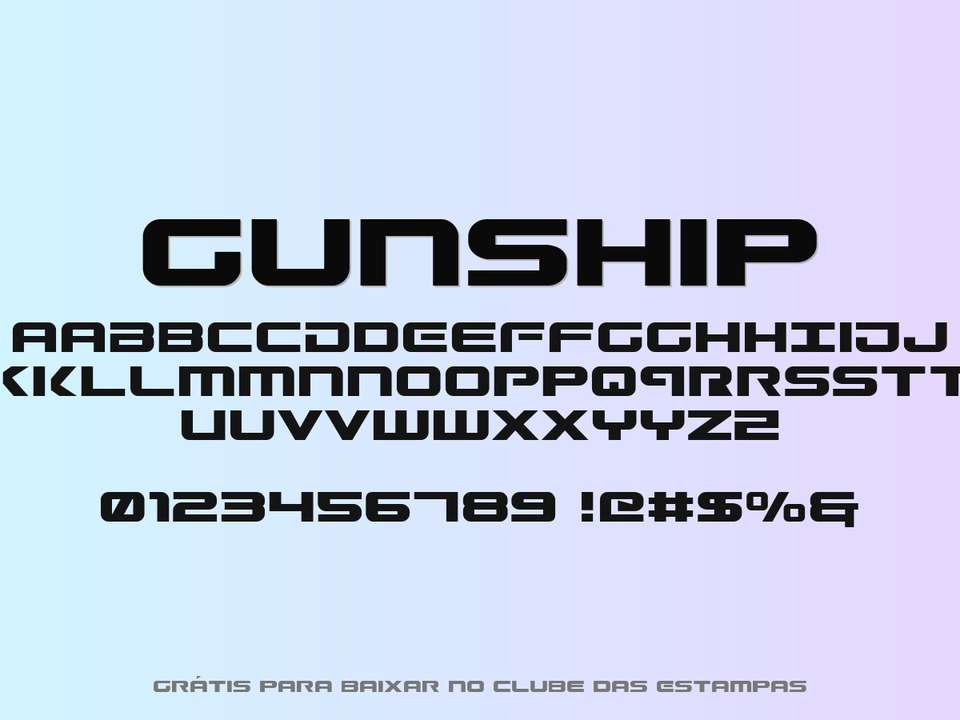 Fonte Gunship Grátis Para Baixar