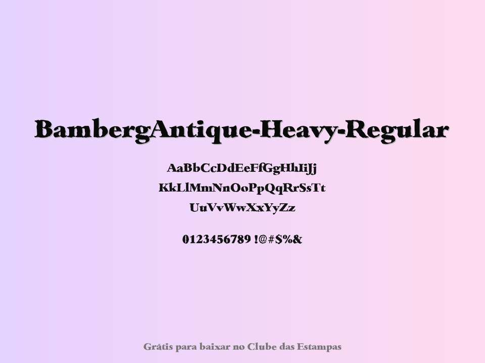 Fonte Bambergantique Heavy Regular Grátis Para Baixar