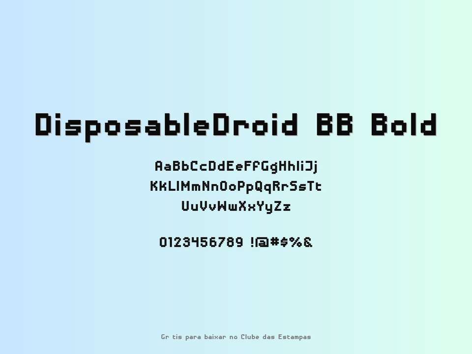 Fonte Disposabledroid Bb Bold Grátis Para Baixar