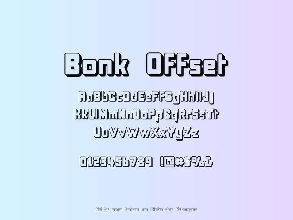Fonte Bonk Offset Grátis Para Baixar