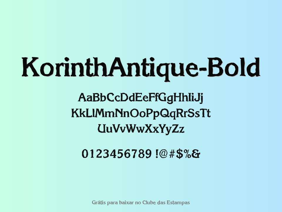 Fonte Korinthantique Bold Grátis Para Baixar