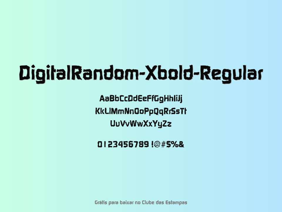 Fonte Digitalrandom Xbold Regular Grátis Para Baixar