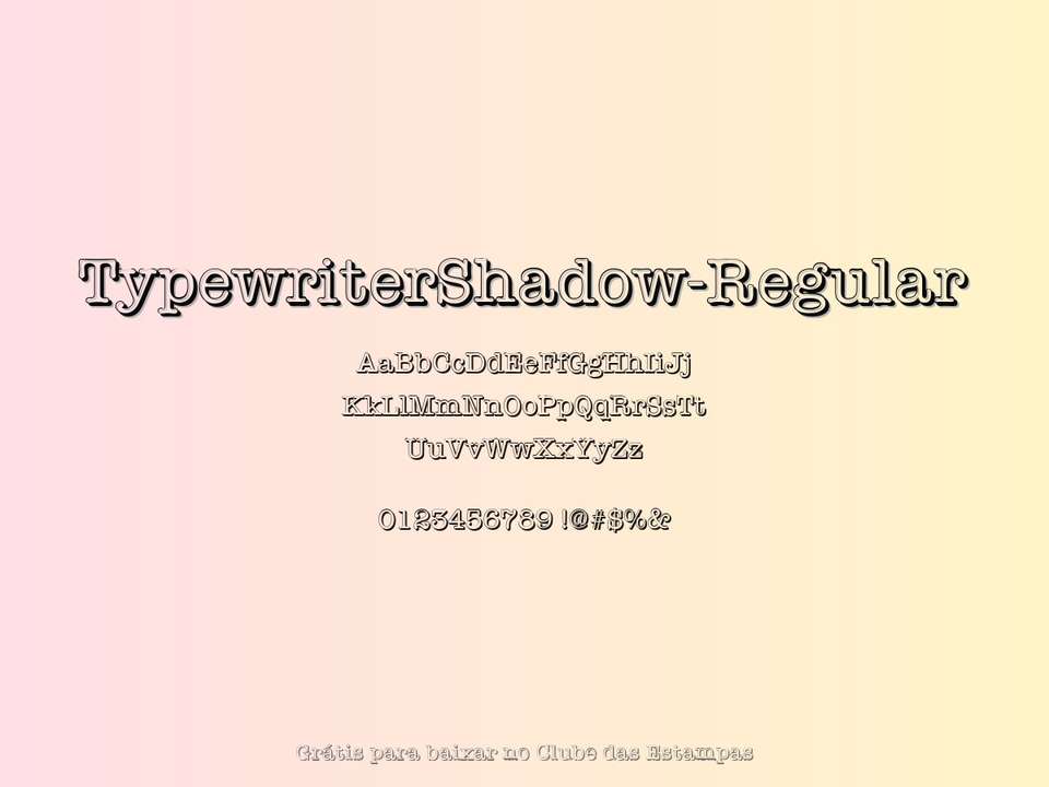 Fonte Typewritershadow Regular Grátis Para Baixar