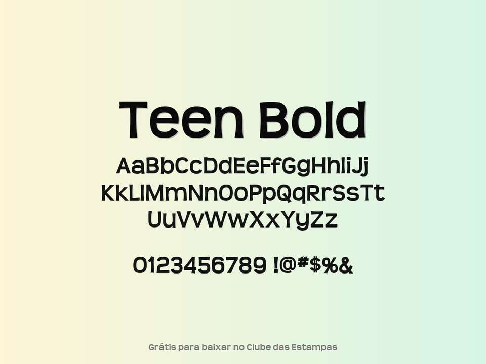 Fonte Teen Bold Grátis Para Baixar