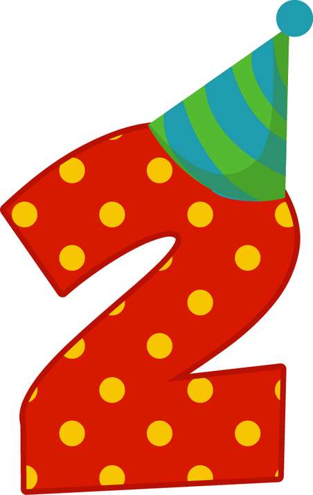 Elemento Numero Vela Aniversário Vela 2 Dois Anos Png (2)