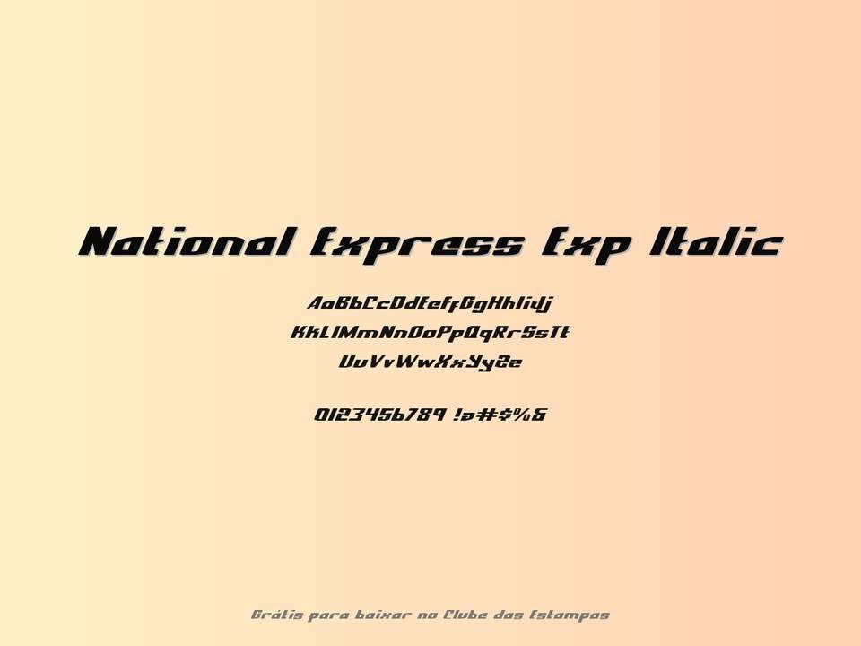 Fonte National Express Exp Italic Grátis Para Baixar