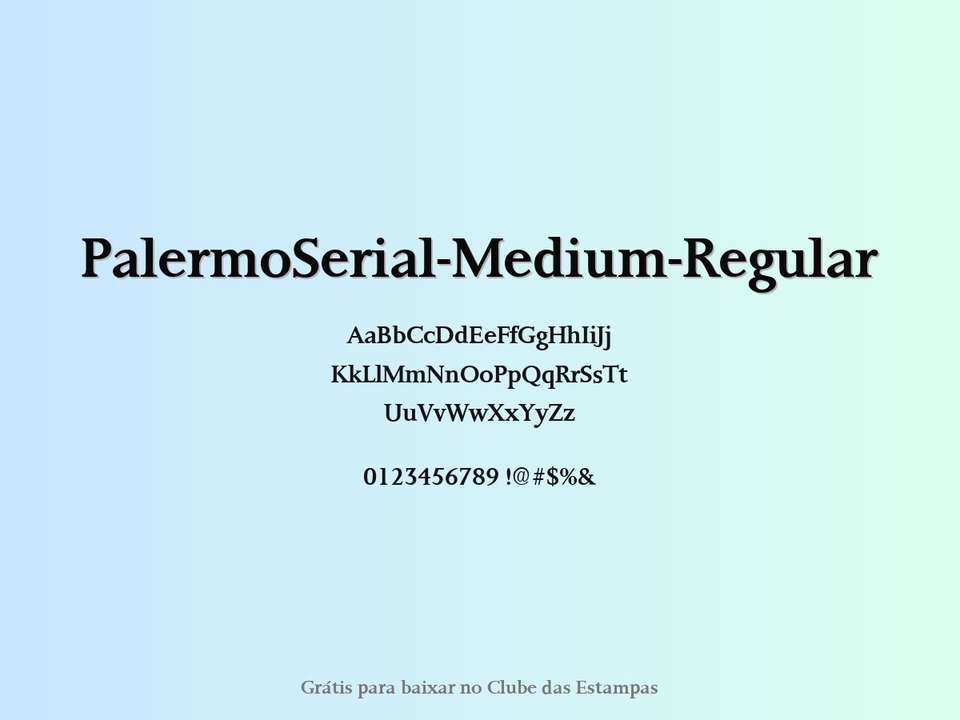 Fonte Palermoserial Medium Regular Grátis Para Baixar