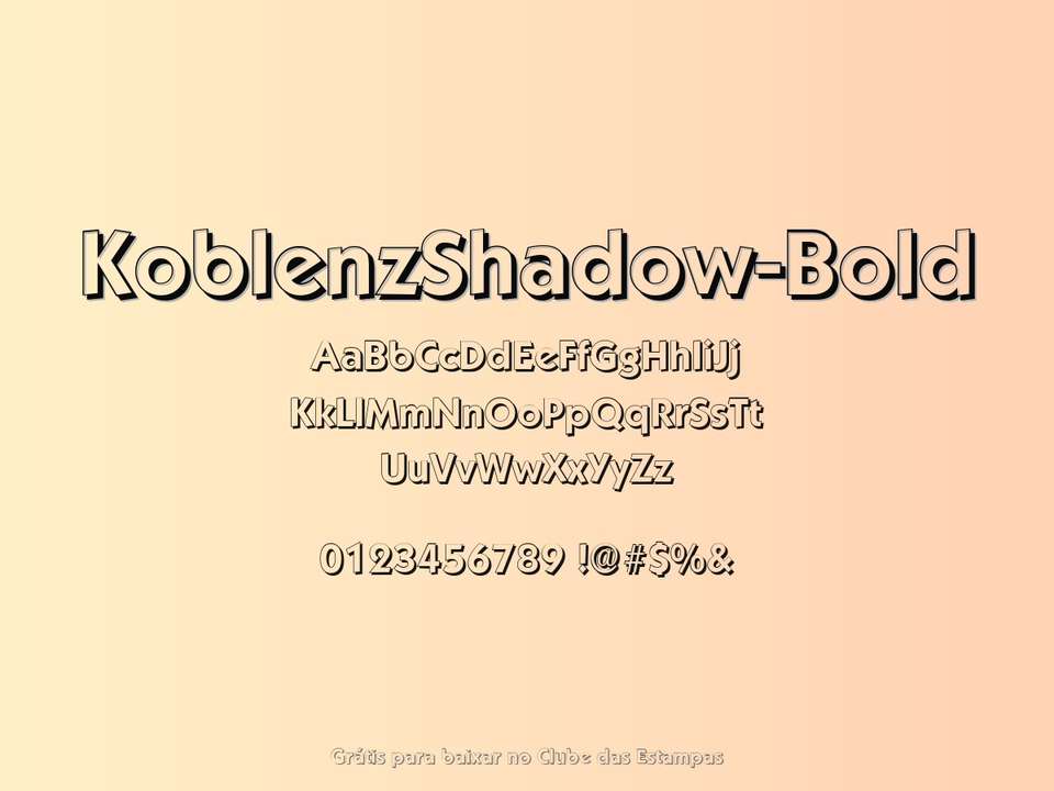 Fonte Koblenzshadow Bold Grátis Para Baixar