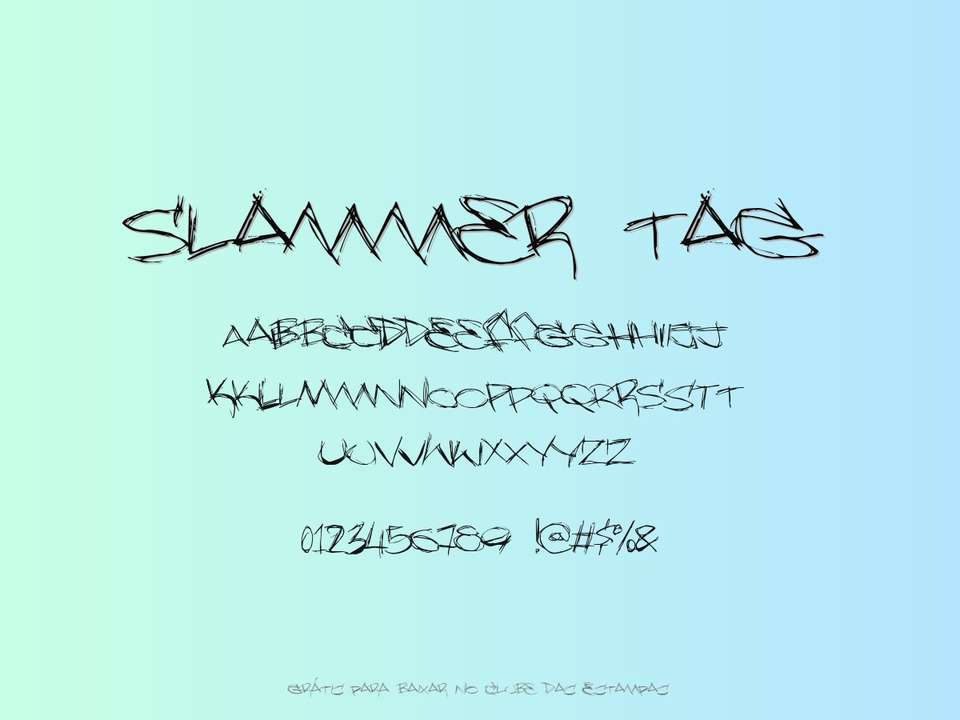 Fonte Slammer Tag Grátis Para Baixar