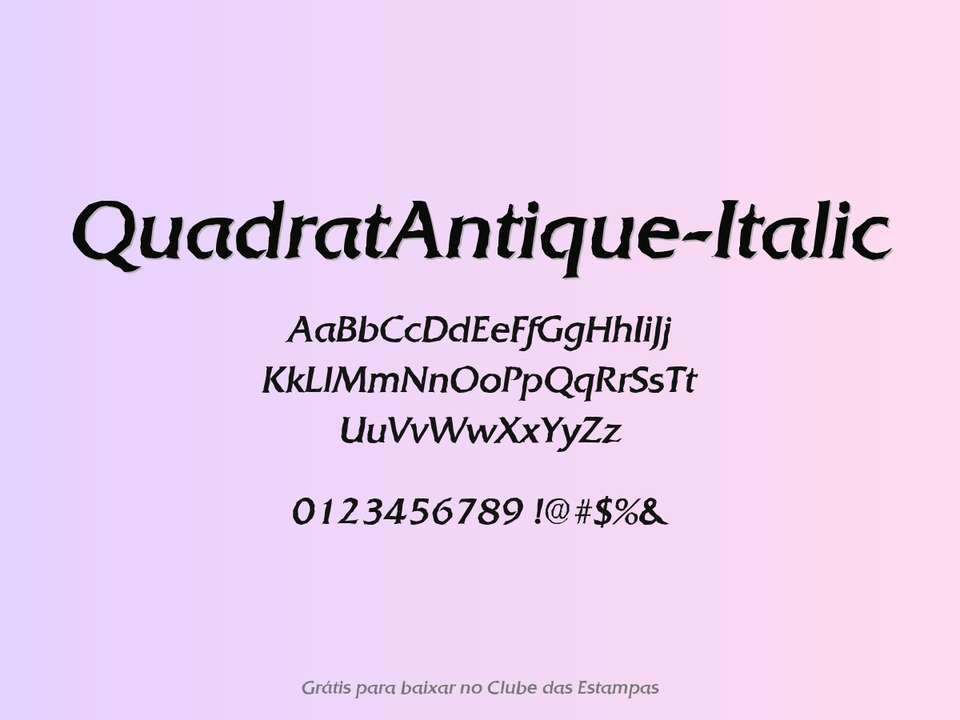 Fonte Quadratantique Italic Grátis Para Baixar