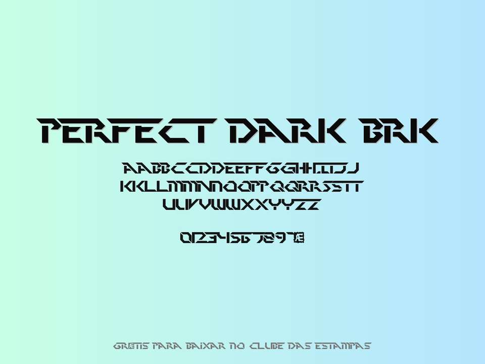 Fonte Perfect Dark Brk Grátis Para Baixar