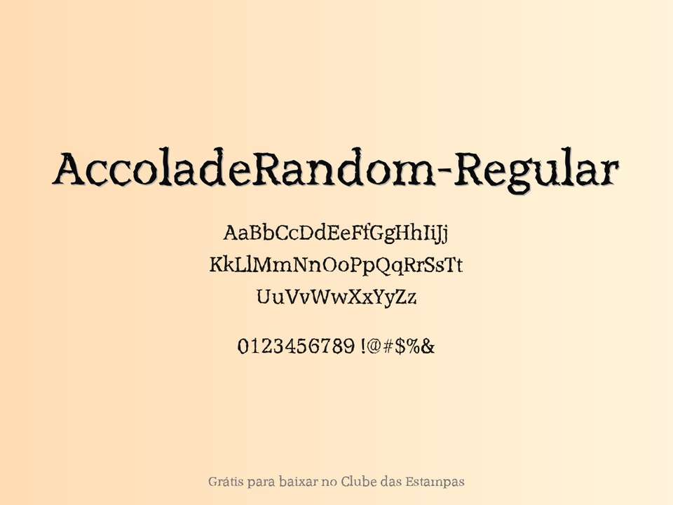 Fonte Accoladerandom Regular Grátis Para Baixar