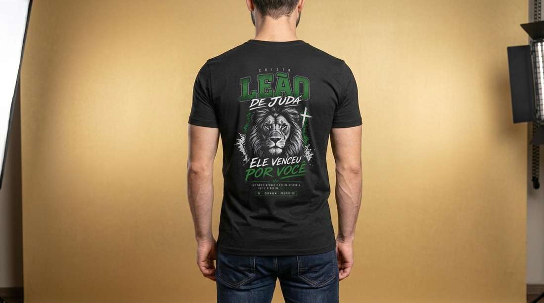 Arte De Camisa Cristo Leão De Judá Ele Venceu Por Você