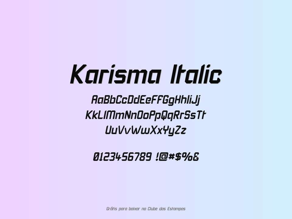 Fonte Karisma Italic Grátis Para Baixar