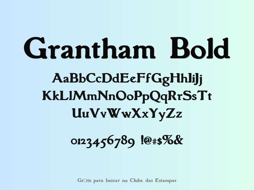 Fonte Grantham Bold Grátis Para Baixar