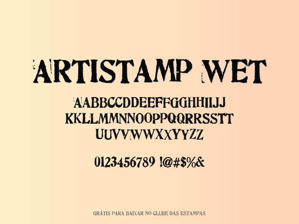Fonte Artistamp Wet Grátis Para Baixar