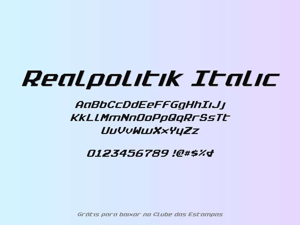 Fonte Realpolitik Italic Grátis Para Baixar
