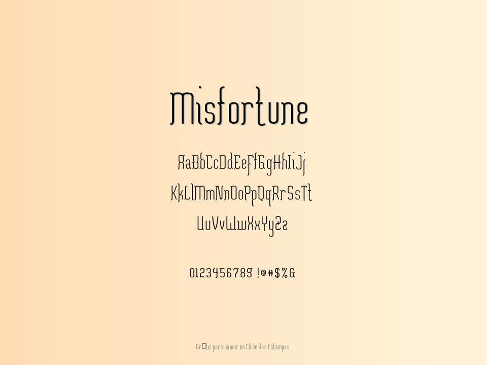 Fonte Misfortune Grátis Para Baixar