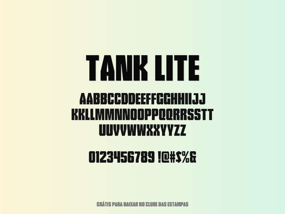 Fonte Tank Lite Grátis Para Baixar
