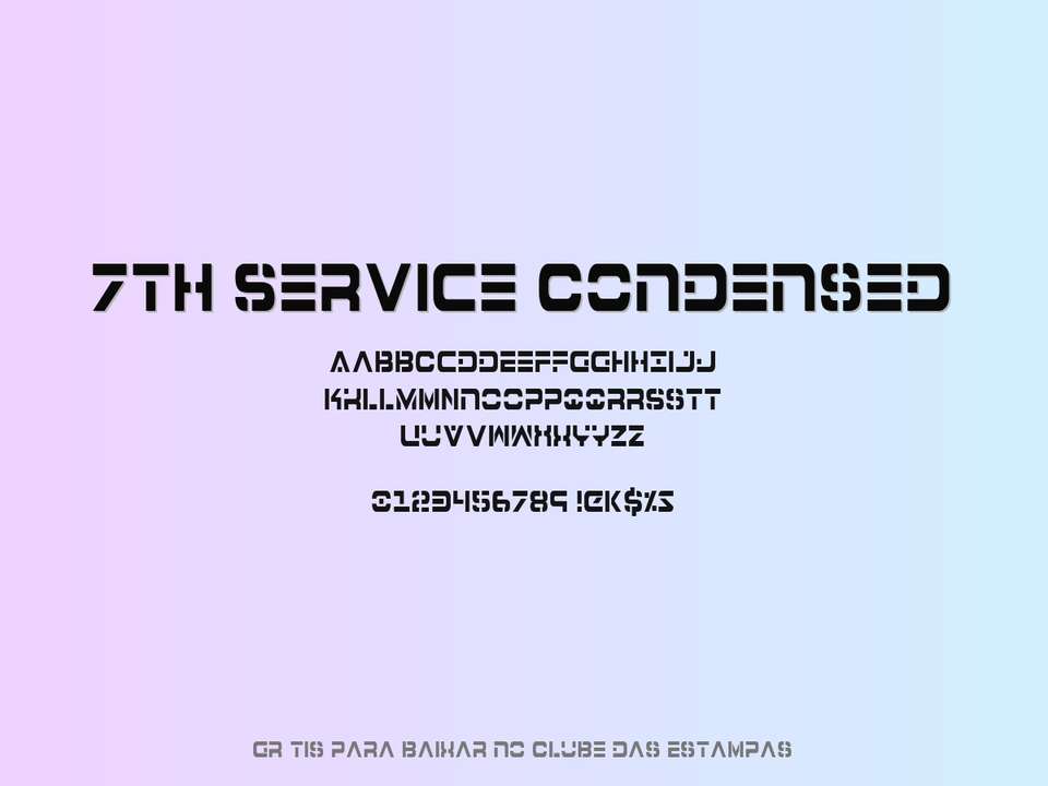 Fonte 7th Service Condensed Grátis Para Baixar