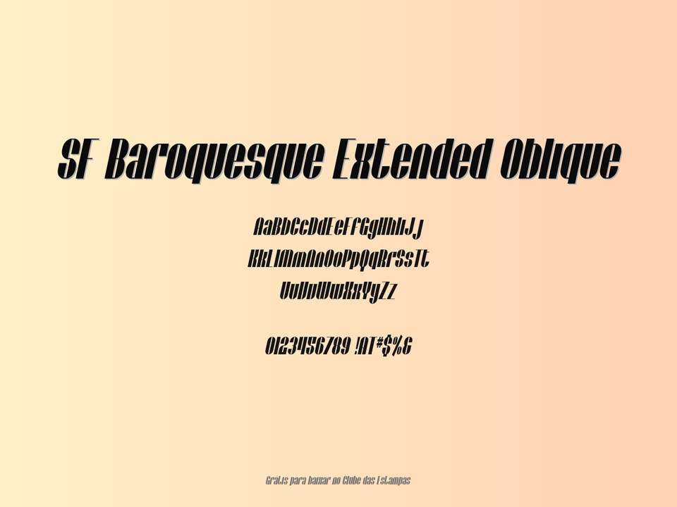 Fonte Sf Baroquesque Extended Oblique Grátis Para Baixar