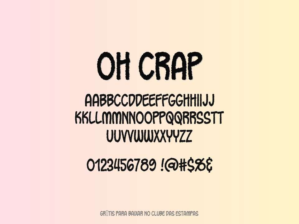 Fonte Oh Crap Grátis Para Baixar