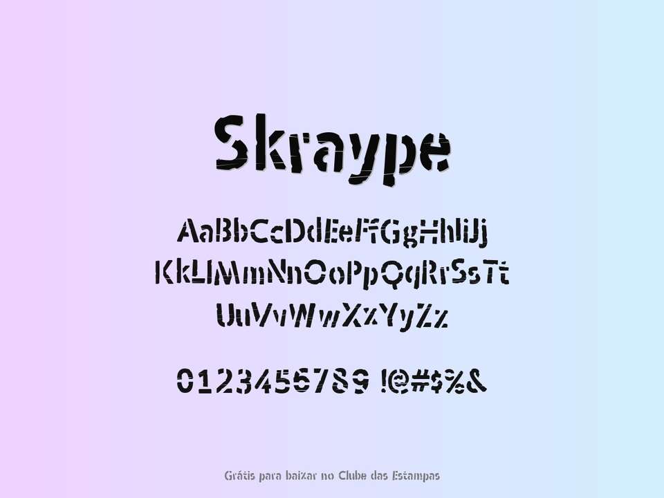 Fonte Skraype Grátis Para Baixar