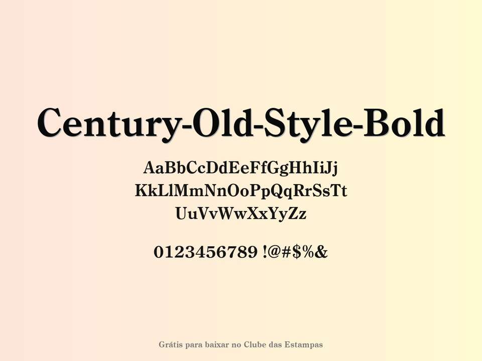 Fonte Century Old Style Bold Grátis Para Baixar