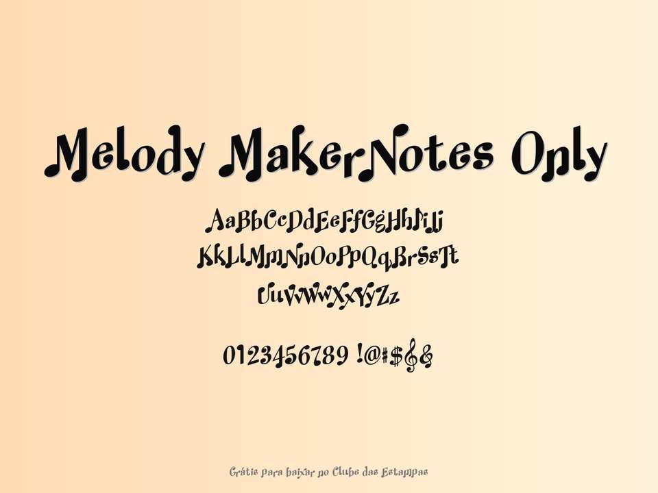 Fonte Melody Makernotes Only Grátis Para Baixar