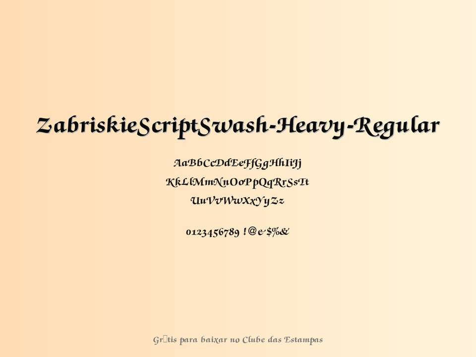 Fonte Zabriskiescriptswash Heavy Regular Grátis Para Baixar