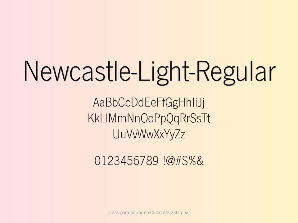 Fonte Newcastle Light Regular Grátis Para Baixar