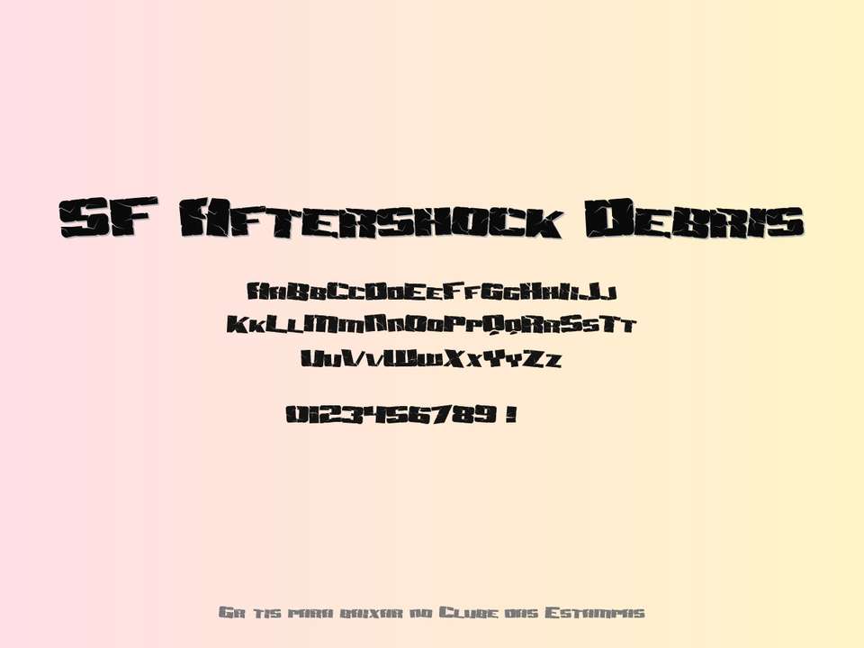 Fonte Sf Aftershock Debris Grátis Para Baixar