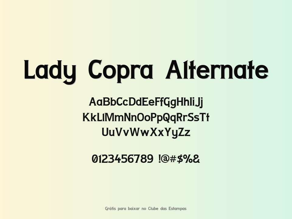 Fonte Lady Copra Alternate Grátis Para Baixar