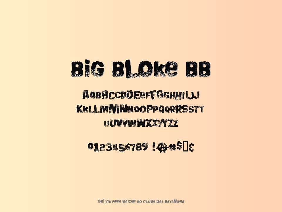 Fonte Big Bloke Bb Grátis Para Baixar