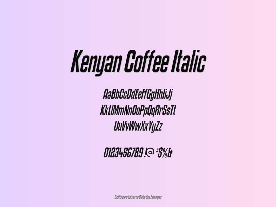 Fonte Kenyan Coffee Italic Grátis Para Baixar