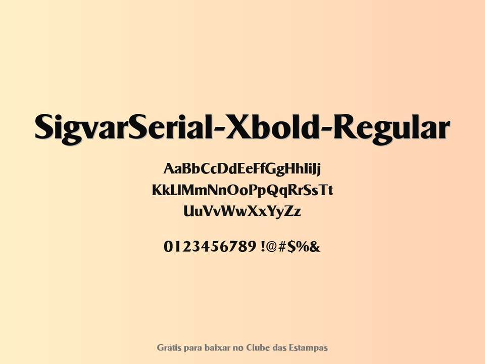 Fonte Sigvarserial Xbold Regular Grátis Para Baixar