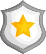 Estrela Amarela Em Escudo Reconhecimento Png Grátis Para Baixar