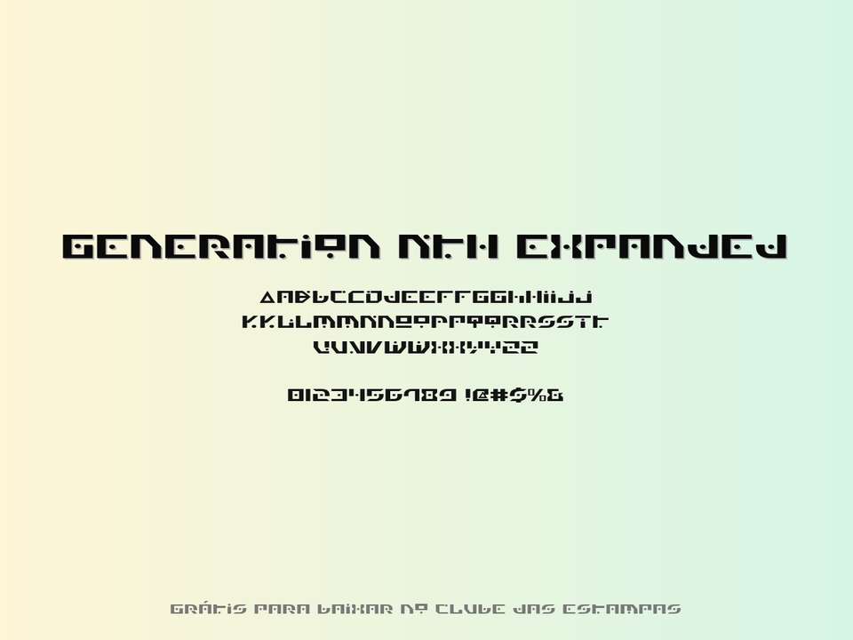 Fonte Generation Nth Expanded Grátis Para Baixar