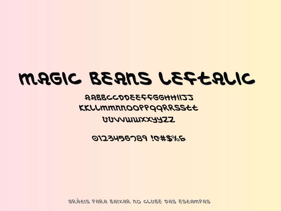 Fonte Magic Beans Leftalic Grátis Para Baixar