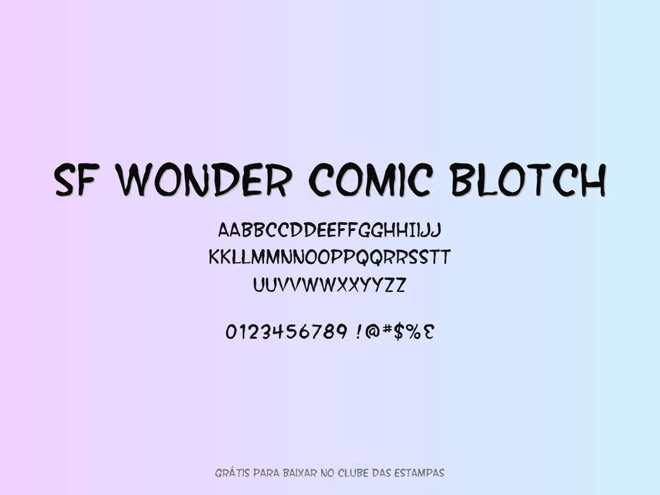 Fonte Sf Wonder Comic Blotch Grátis Para Baixar