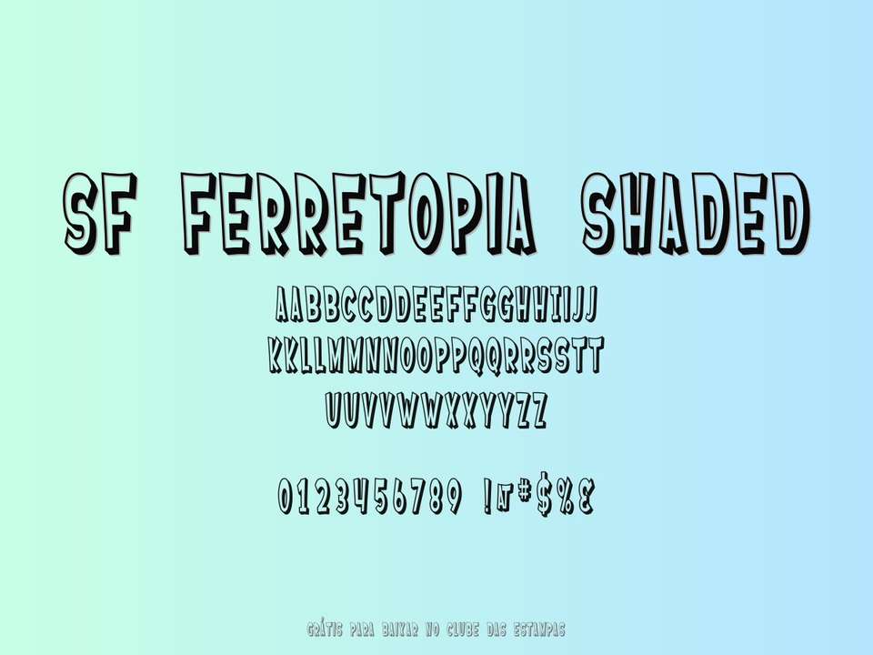 Fonte Sf Ferretopia Shaded Grátis Para Baixar