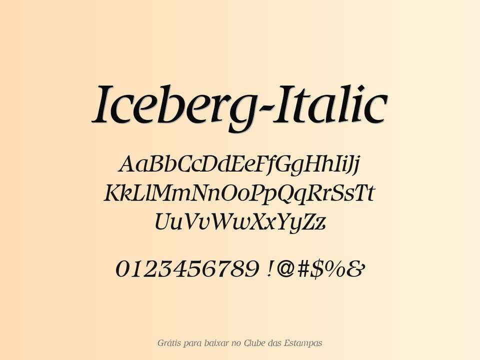 Fonte Iceberg Italic Grátis Para Baixar