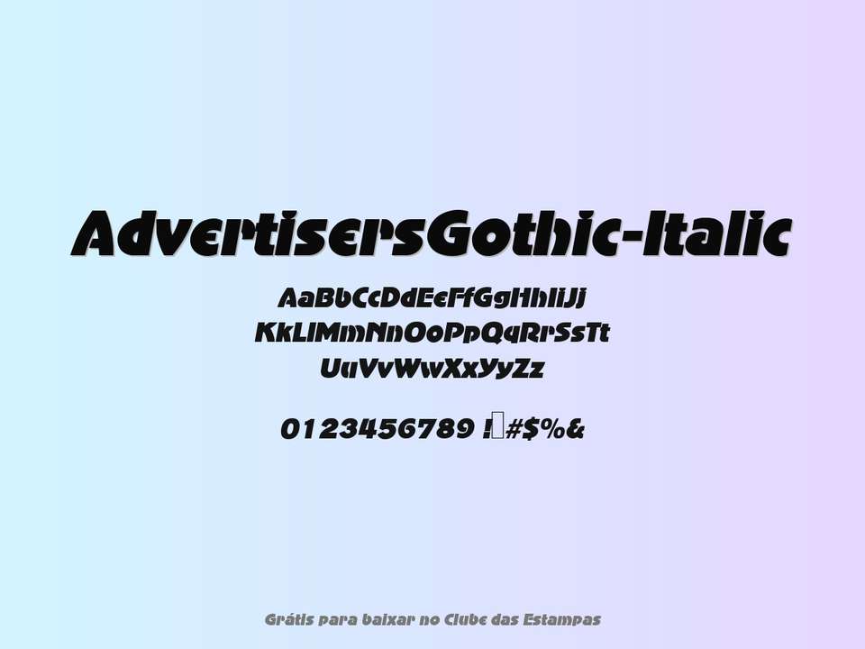 Fonte Advertisersgothic Italic Grátis Para Baixar