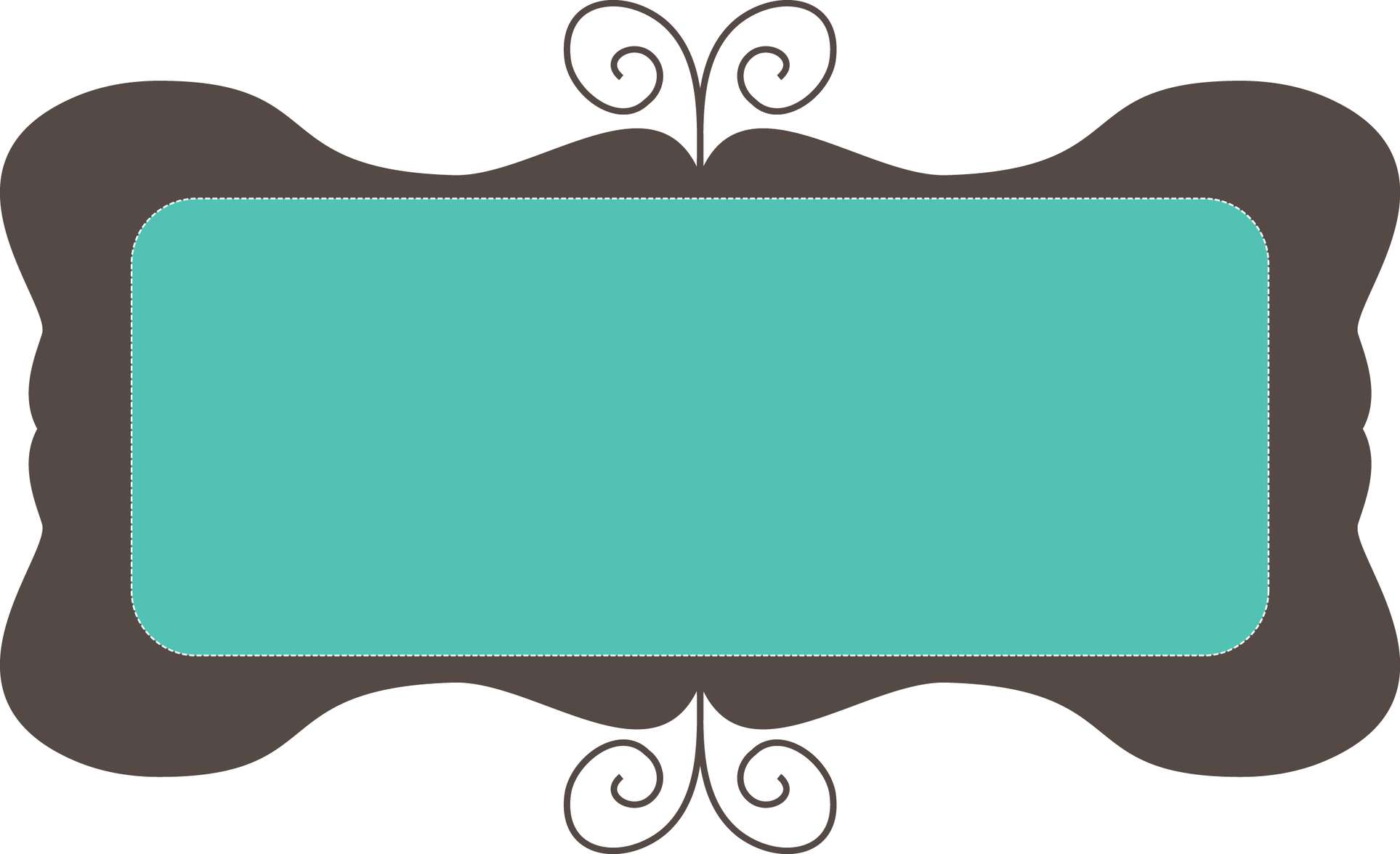 Placa Decorativa Emoldurada Design Gráfico Png Grátis Para Baixar