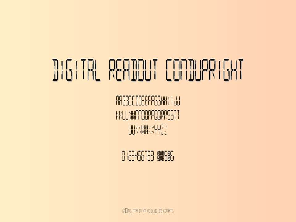 Fonte Digital Readout Condupright Grátis Para Baixar