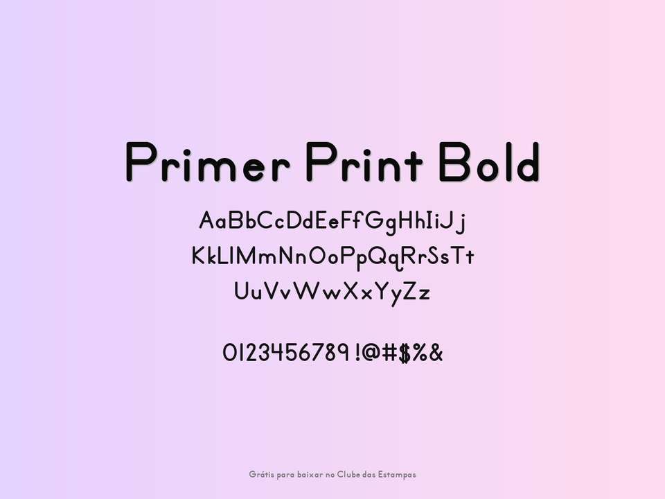 Fonte Primer Print Bold Grátis Para Baixar