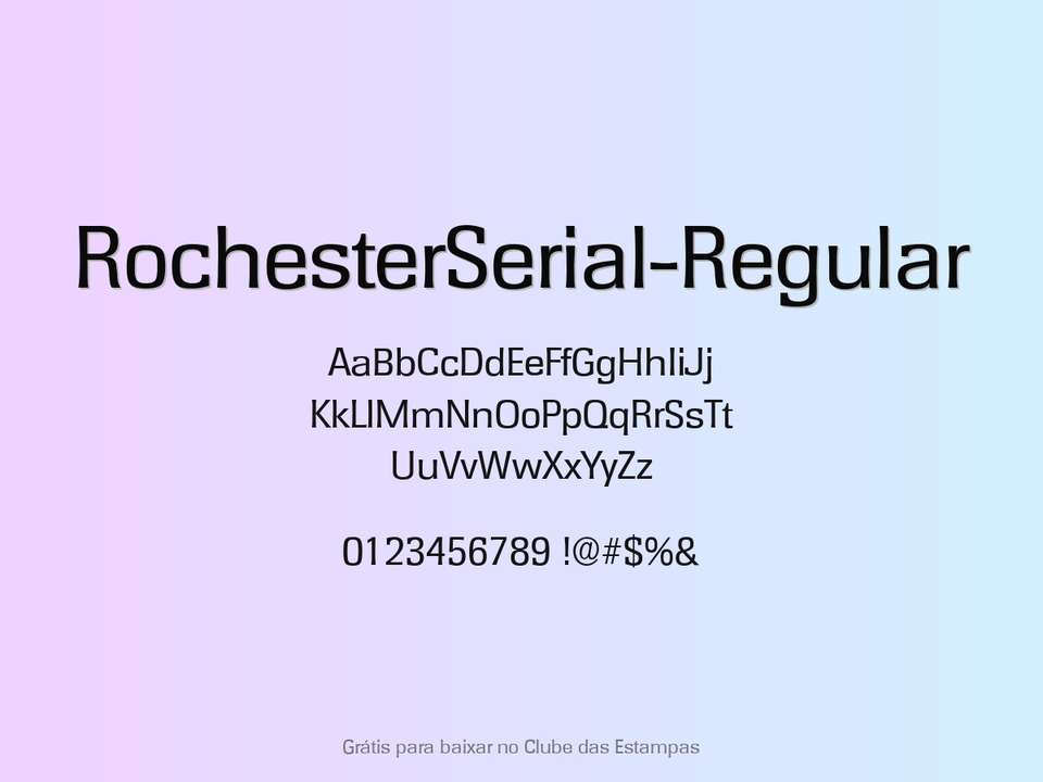 Fonte Rochesterserial Regular Grátis Para Baixar
